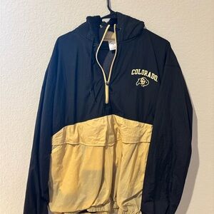 CU Boulder Colorado Black and Gold Windbreaker